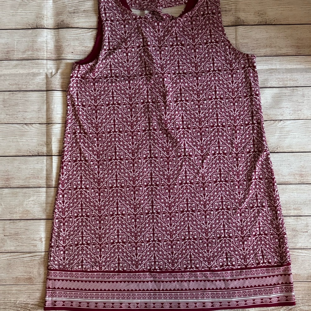 NWT - Magnolia Grace Burgundy and White Patterned Fabric